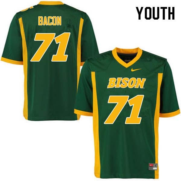 Youth #71 Luke Bacon North Dakota State Bison College Football Jerseys Sale-Green - Click Image to Close